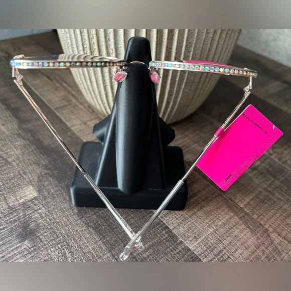 Betsey Johnson Goldtone Rhinestone Embellished Sunglasses - Picture 8 of 13